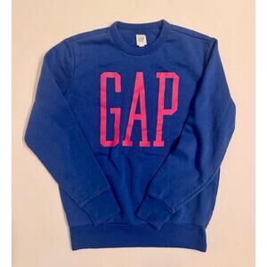 Gap Crewneck Pullover Logo Sweatshirt Blue/Pink Size XS